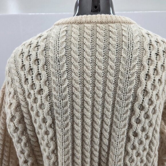 The Irish Woolen Mills Sweater Mens 2XL Ireland Merino Wool Cable Knit Fisherman - Picture 4 of 16